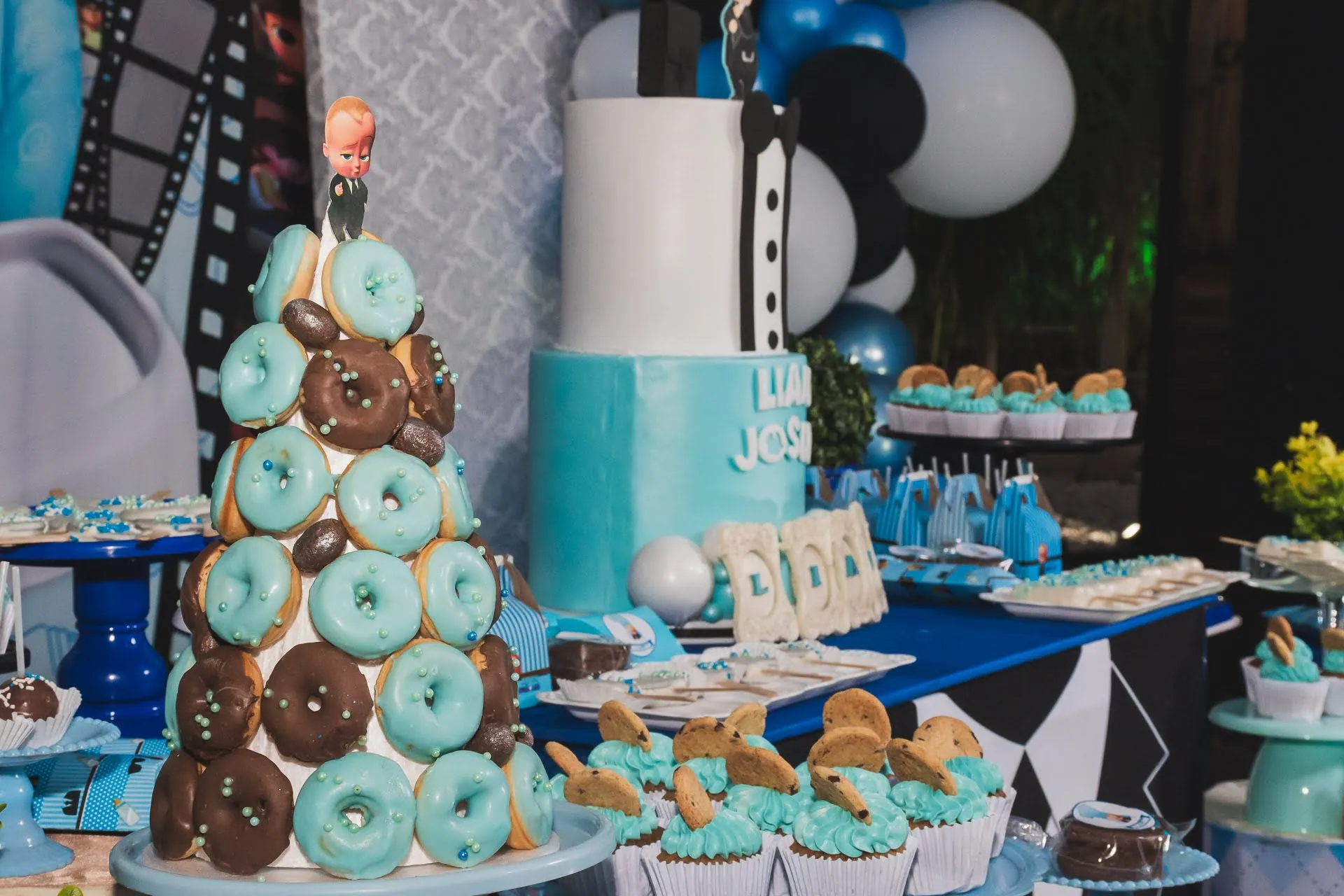 Mesa dulce decorada para un cumpleaños infantil